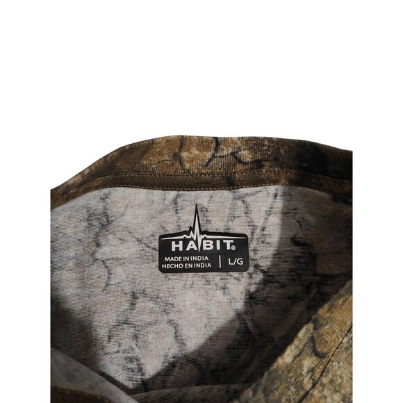 Habit Mens Bear Cave Camo Tee Short Sleeve Stone Cold Graphic - Picture 2 of 5